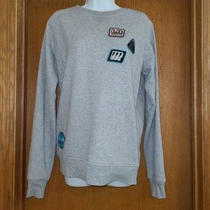 Okuh Studios Streetwear Gray Badge Sweatshirt S